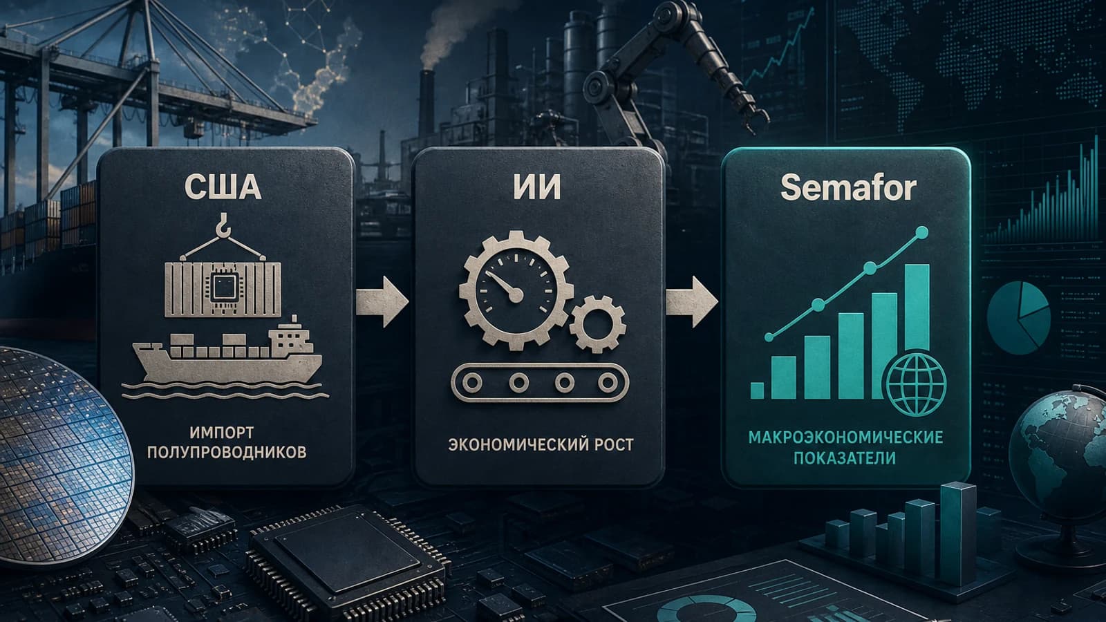 Инфографика: импорт полупроводников — влияет на макроэкономические показатели