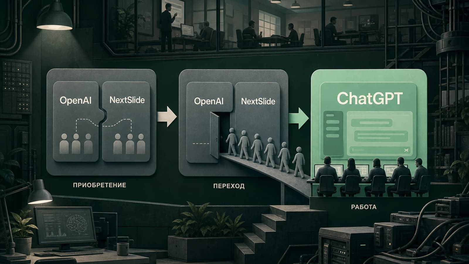 Инфографика: OpenAI — Команда NextSlide работает над ChatGPT
