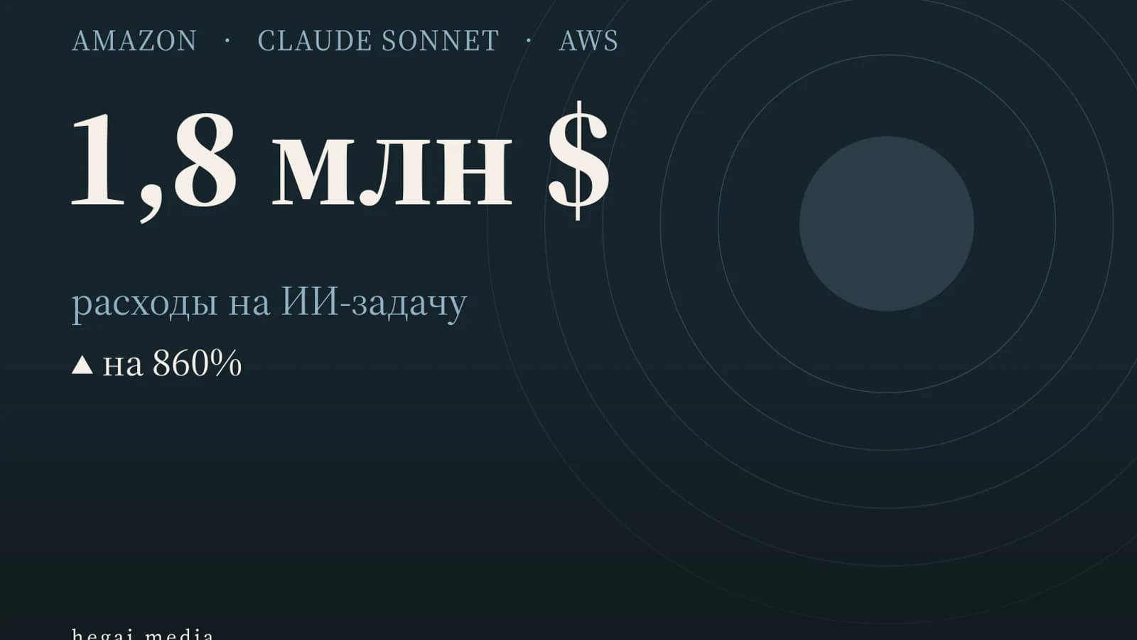 Инфографика: 1,8 млн $ расходы на ИИ-задачу