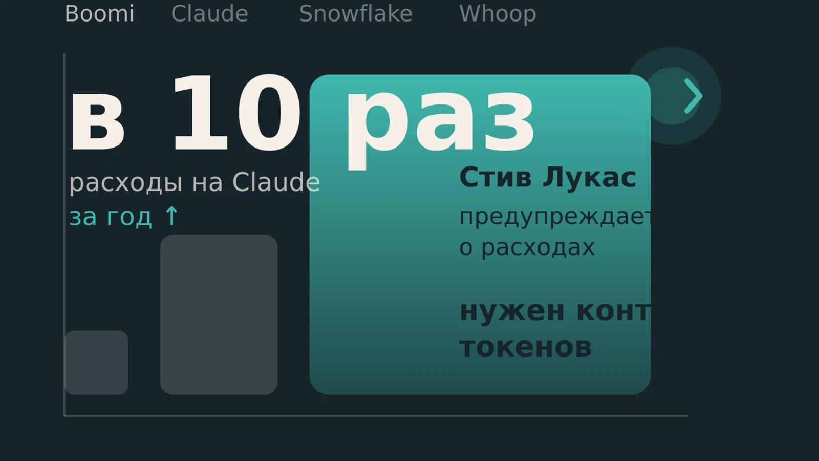 Инфографика: в 10 раз расходы Boomi на Claude