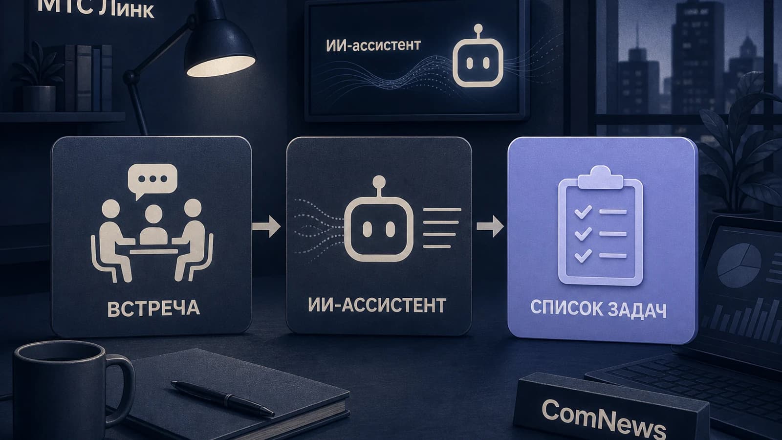 Инфографика: МТС Линк — сокращает пост-митинговую рутину