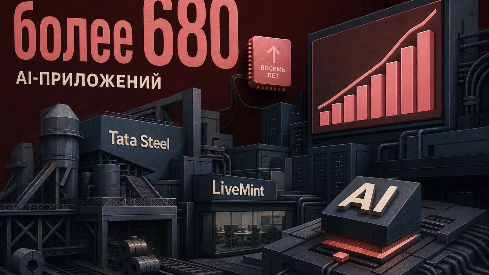 Инфографика: более 680 AI-приложений