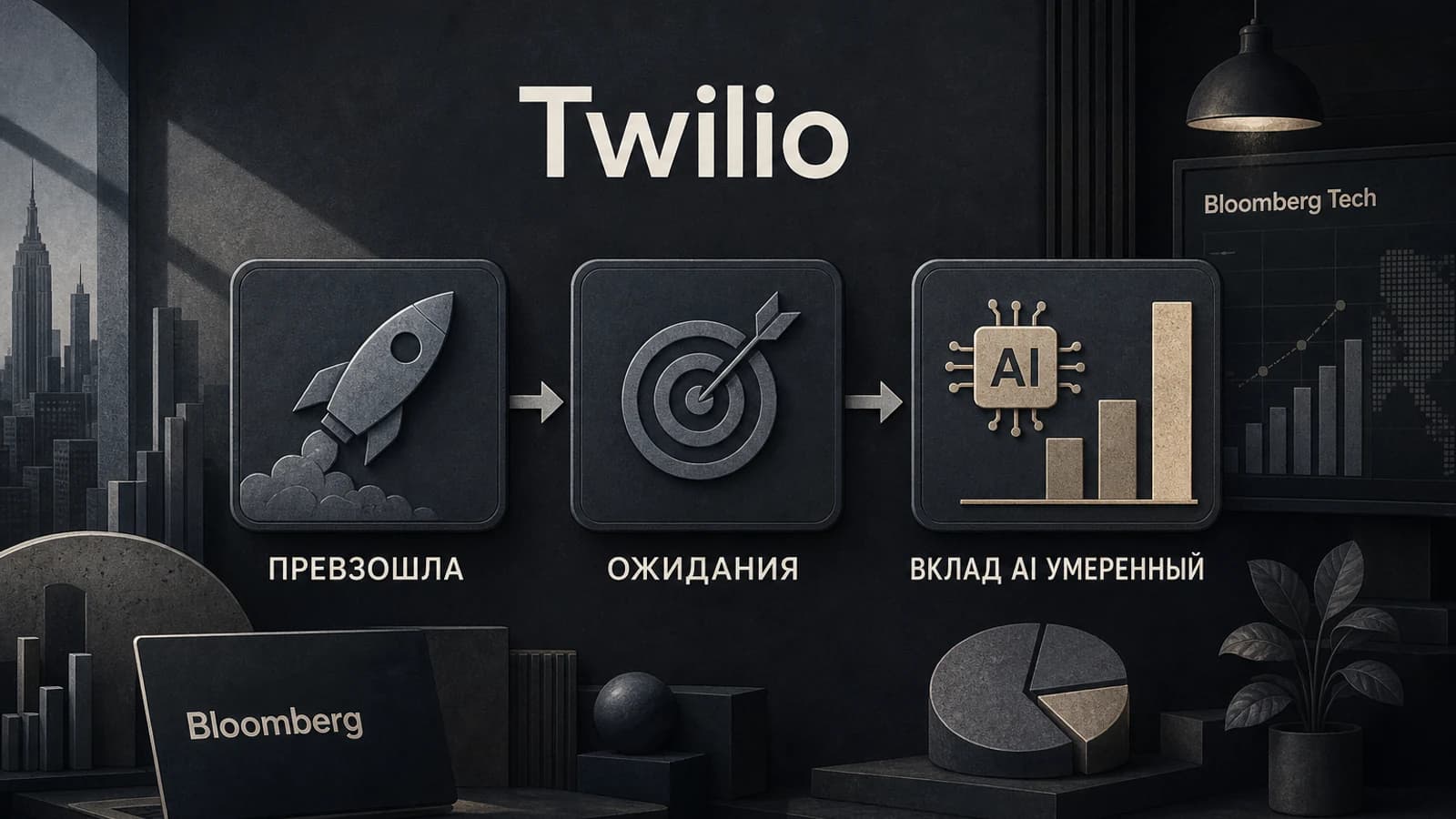 Инфографика: Twilio — вклад AI в выручку пока умеренный
