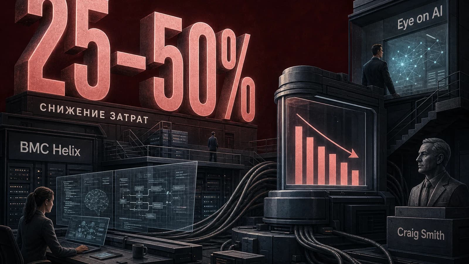 Инфографика: 25–50% снижение затрат