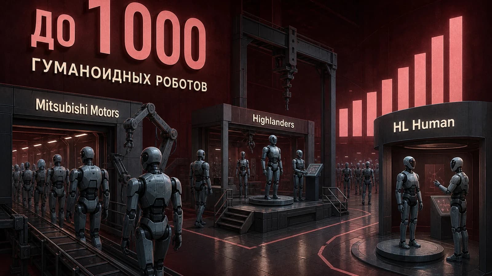 Инфографика: до 1 000 гуманоидных роботов