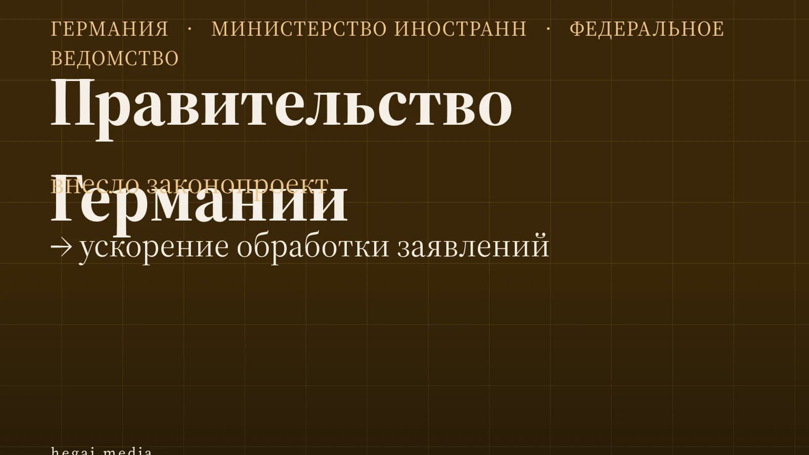 Инфографика: Правительство Германии — ускорение обработки заявлений