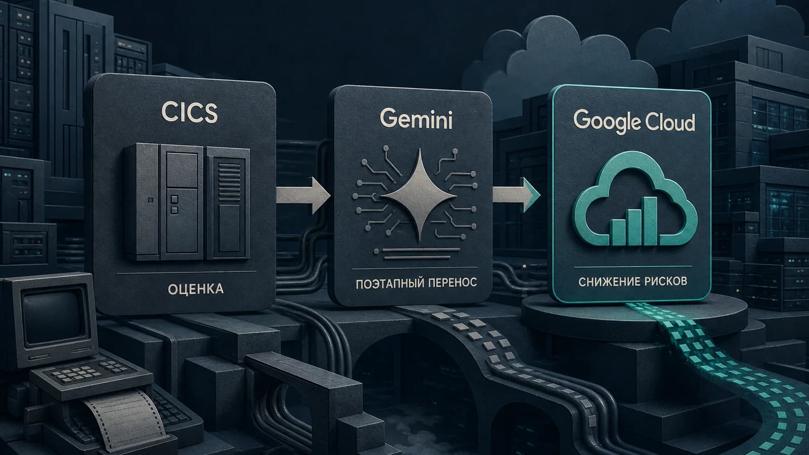 Инфографика: Google Cloud — снижение рисков миграции