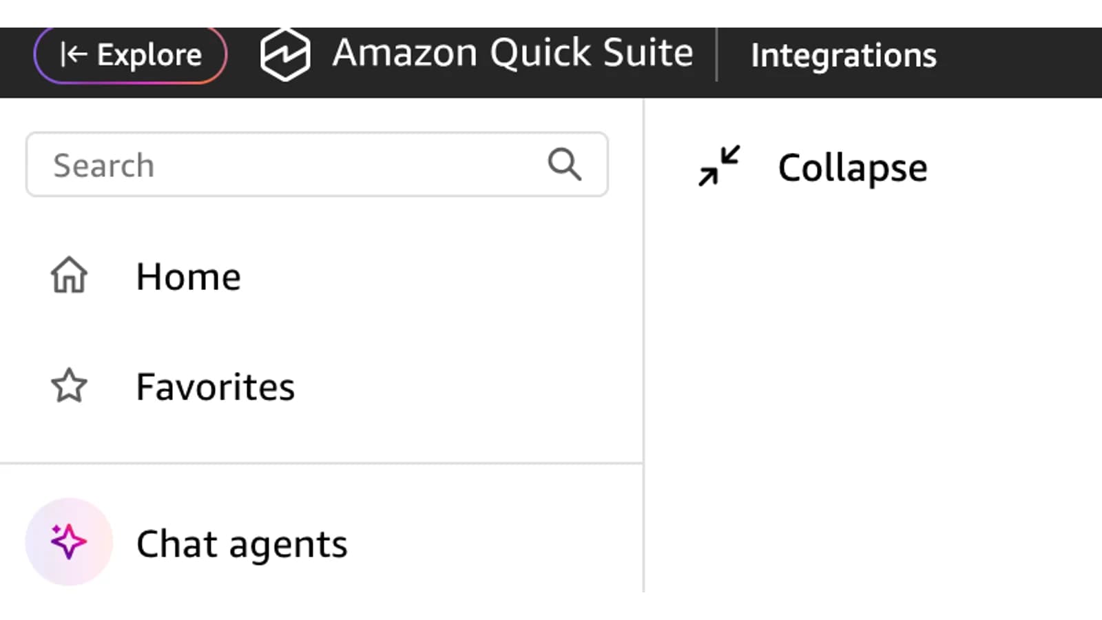 Интерфейс Amazon Quick Suite: чат с ИИ-ассистентом и рабочие инструменты
